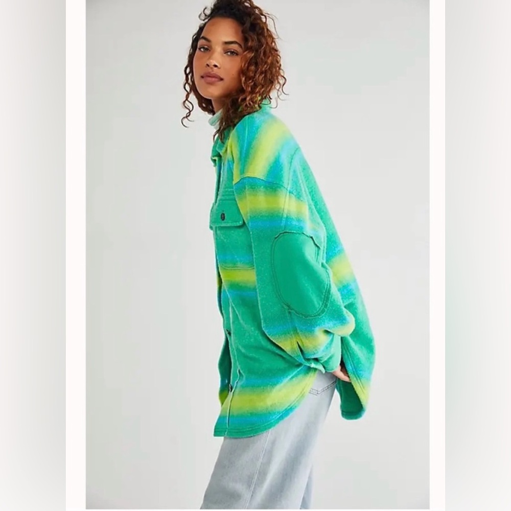 Free People Ruby West Coast Shacket in Green large